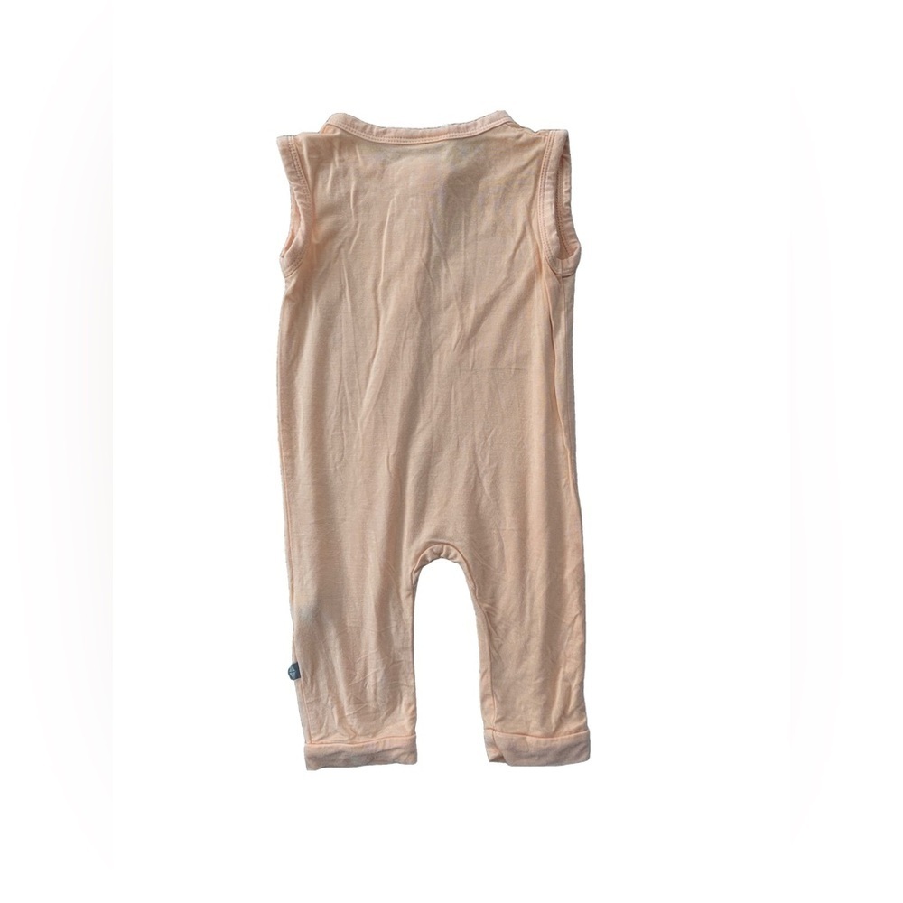 Kyte Baby Size 3-6 Months Sleeveless Zippered Romper in Peach - Picture 2 of 6